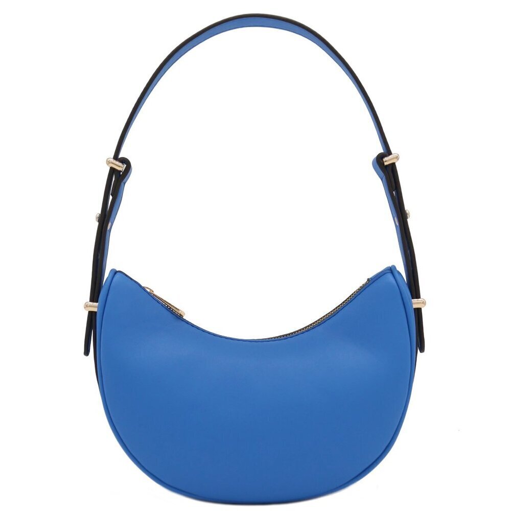 Small Smooth Faux Leather Underarm Shoulder Bag with Adjustable Strap